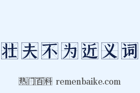 壮夫不为近义词是什么意思的图片